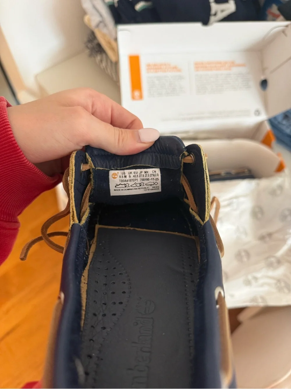 Timberland Dark Blue 2-Eye Leather Boat Shoe